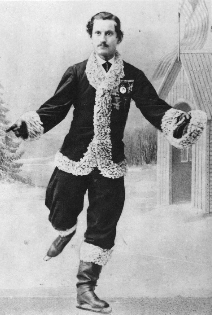 Jackson Haines en en 1864. El inventor de patinaje artístico sobre hielo